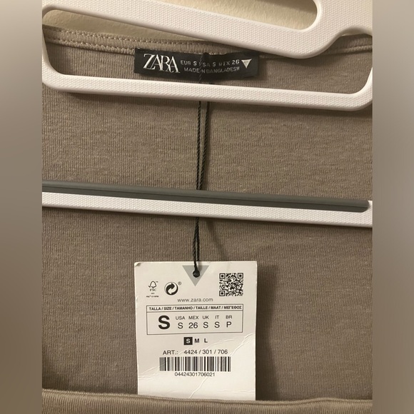 (US S) BNWT Zara long-sleeved cropped top - Picture 2 of 5